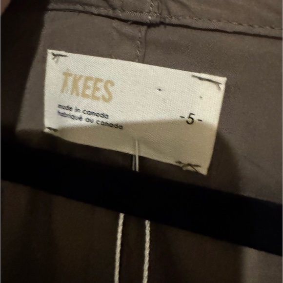 NEW TKEES Poplin Jumpsuit Oversized Cotton Button Up Khaki Green Size 5 (XL) NW - Picture 8 of 9